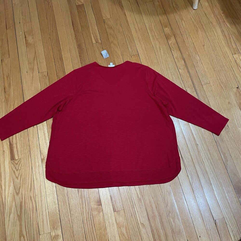 J Jill Casual V Neck Blouse Top Womens Plus Size 4X Cotton Blend NEW WITH TAGS - Picture 7 of 12